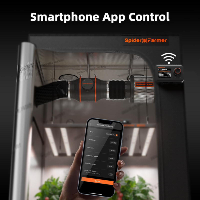 Load image into Gallery viewer, Spider Farmer - 6 Inch Inline Fan Ventilation Kit with Carbon Filter & GGS Controller