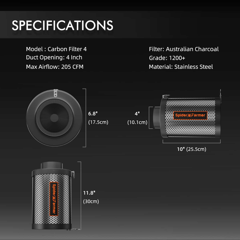Load image into Gallery viewer, Spider Farmer - 6 Inch Inline Fan Ventilation Kit with Carbon Filter & GGS Controller