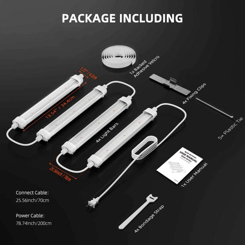 Load image into Gallery viewer, Spider Farmer - Glow30 32W LED Side Lighting Bars β 4-Bar Kit 13β