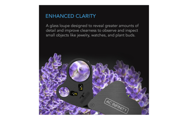 AC INFINITY Jewelers Loupe, Pocket Magnify Glass with LED Light & Dual Lenses