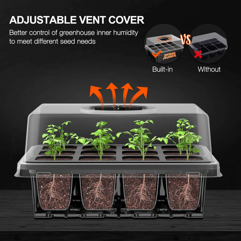 Load image into Gallery viewer, Spider Farmer - Seed Starter Tray Kit 4-Pack with Dome for Seed Germination