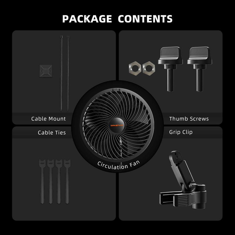 Load image into Gallery viewer, Spider Farmer - 6" Grow Tent Clip Fan EC Motor Oscillating Fan with App Control