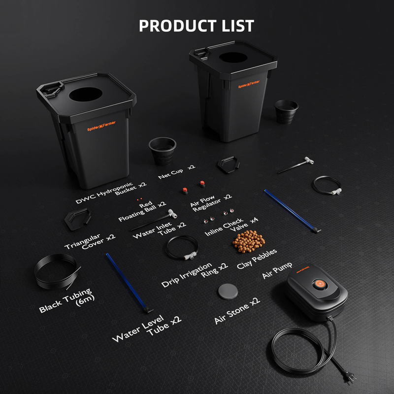 Load image into Gallery viewer, Spider Farmer - 7 Gallon DWC Hydroponic System with Top Drip Kit – 2 Bucket Kit