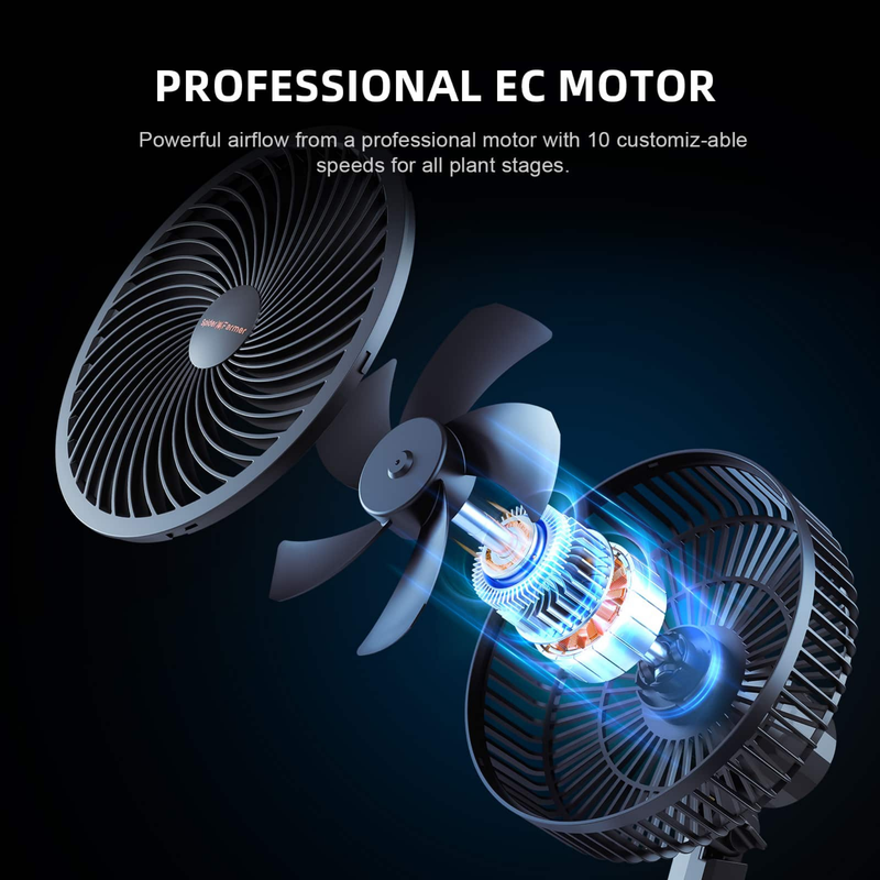 Load image into Gallery viewer, Spider Farmer - 6" Grow Tent Clip Fan EC Motor Oscillating Fan with App Control