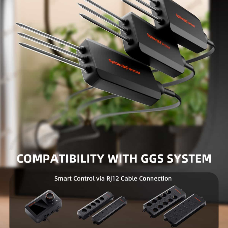 Load image into Gallery viewer, Spider Farmer - GGS 3-in-1 Soil Sensor Pro (3 Pack) – EC, Moisture & Temperature Monitor