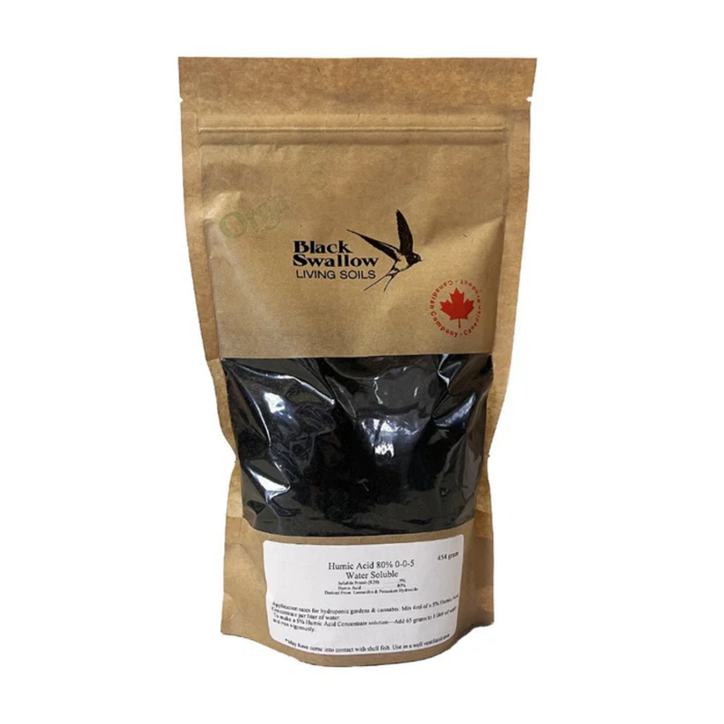 Load image into Gallery viewer, Black Swallow - Humic Acid 80% (0-0-5) Powder – Water-Soluble Soil Enhancer (1lb)