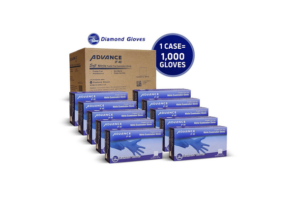 Load image into Gallery viewer, Diamond IF40 Powder-Free Blue Nitrile Gloves - Large - Industrial Grade