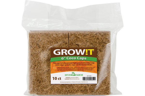 Load image into Gallery viewer, GROW!T - Coco Caps - 6 Inch (10 Pack) - Weed Control and Moisture Retention