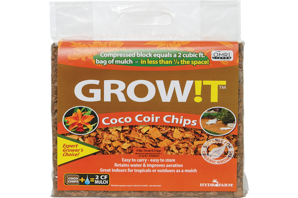 Load image into Gallery viewer, GROW!T - Compressed Coco Coir Chips - 2 Cubic Foot Block for Superior Plant Growth