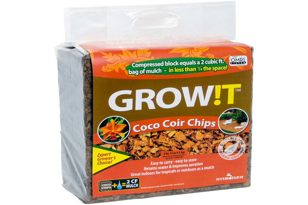 Load image into Gallery viewer, GROW!T - Compressed Coco Coir Chips - 2 Cubic Foot Block for Superior Plant Growth