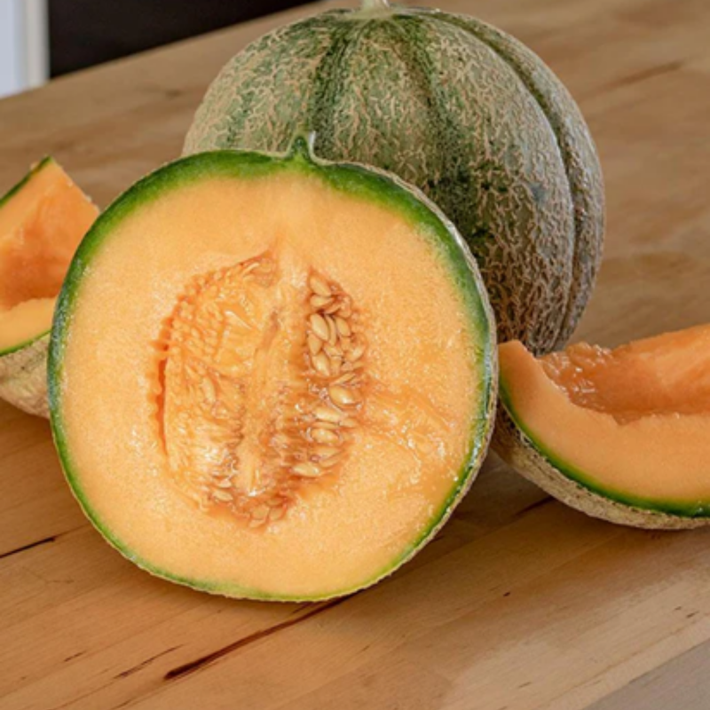 Load image into Gallery viewer, West Coast Seeds - Halona F1 Cantaloupe Melon Seeds - Sweet & Aromatic