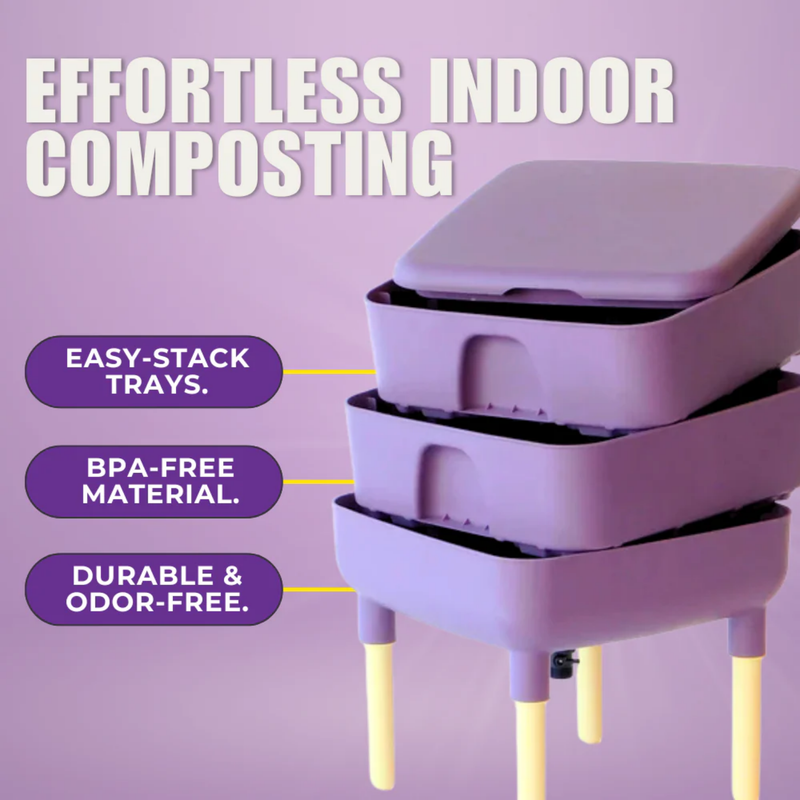 Load image into Gallery viewer, Pure Life Soil - Worm Composting Tower - Indoor & Outdoor Vermicompost Bin