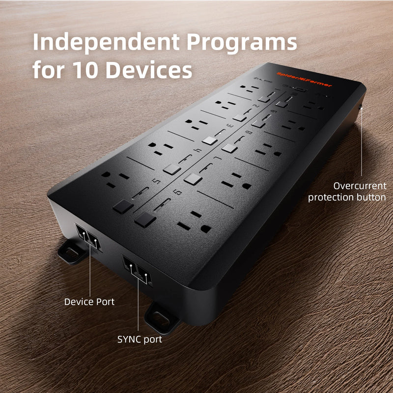 Load image into Gallery viewer, Spider Farmer - GGS AC10 Smart Power Strip – 10 Outlet Grow Tent Climate Controller