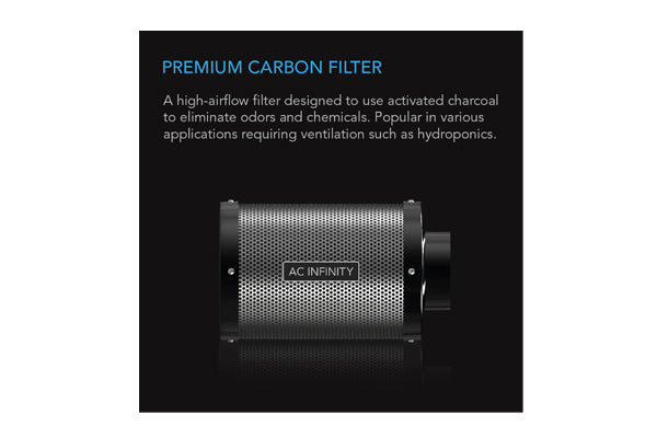 Load image into Gallery viewer, AC Infinity - Charcoal Carbon Filter - Premium Odor Control - 4", 6", 8" Sizes