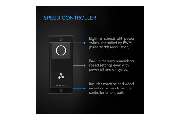 AC Infinity - Cloudline S4 Quiet Inline Duct System Fan & Speed Controller 4"