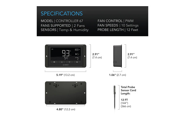 AC Infinity - Controller 67 Temperature and Humidity Fan Controller