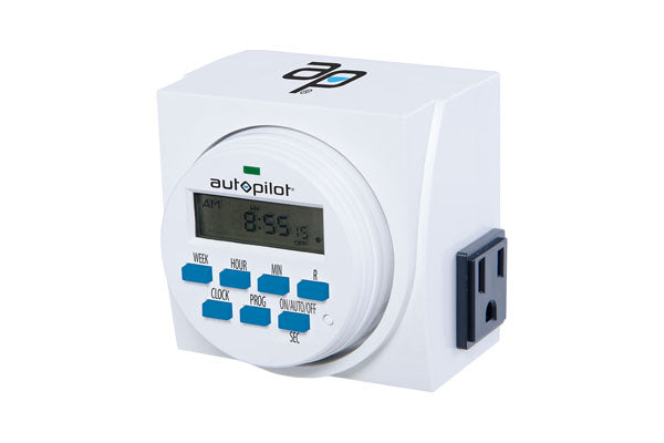 Autopilot Dual Outlet 7-Day Grounded Digital Programmable Timer