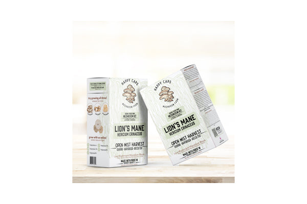 Happy Caps - Grow Your Own Mushroom Kit (Lion's Mane)