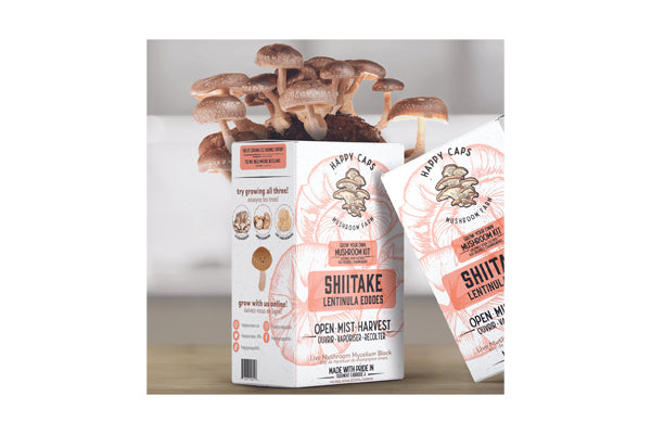 Happy Caps - Grow Your Own Mushroom Kit (Shitake)
