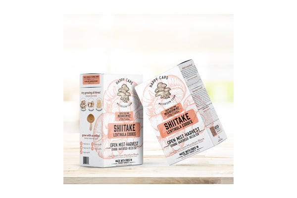 Happy Caps - Grow Your Own Mushroom Kit (Shitake)