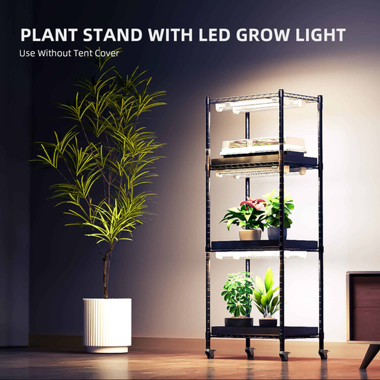 Spider Farmer - 4-Tier Plant Stand with Grow Lights & Indoor Grow Tent – 54W