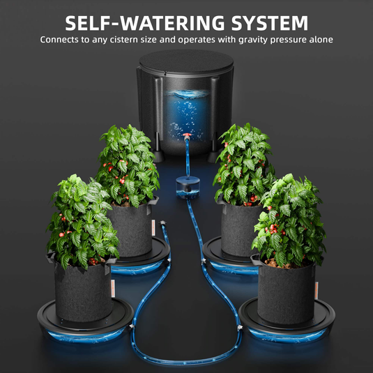 Spider Farmer - Gravity-Fed Self-Watering System Kit for Grow Tents (4 Pots)