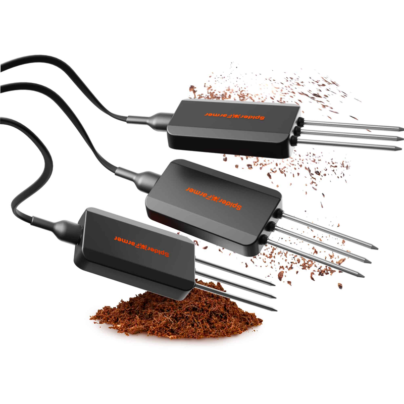 Load image into Gallery viewer, Spider Farmer - GGS 3-in-1 Soil Sensor Pro (3 Pack) – EC, Moisture &amp; Temperature Monitor
