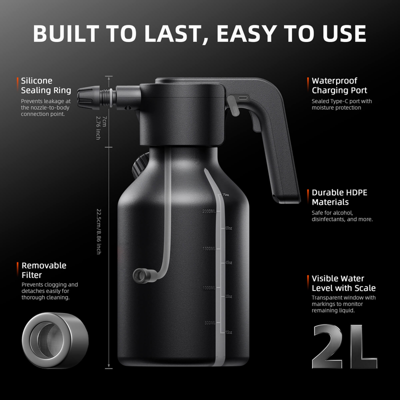 Load image into Gallery viewer, Spider Farmer - Electric Spray Bottle 2L Rechargeable Plant Sprayer with Adjustable Mist &amp; Jet
