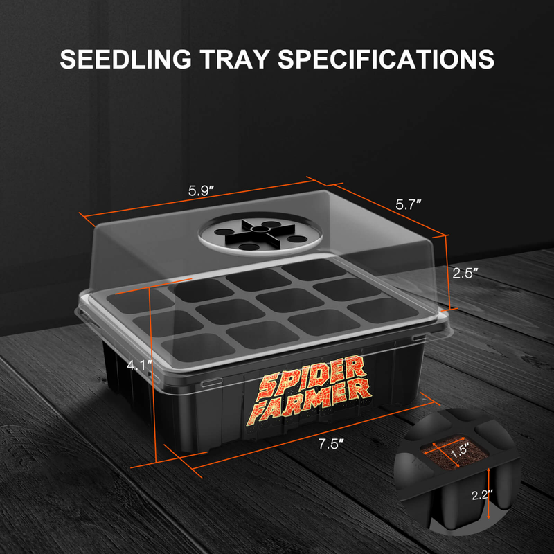 Load image into Gallery viewer, Spider Farmer - Seed Starter Tray Kit 4-Pack with Dome for Seed Germination
