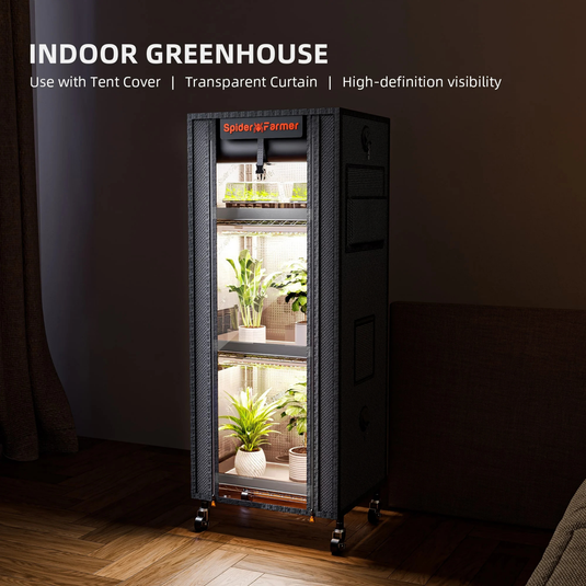 Spider Farmer - 4-Tier Plant Stand with Grow Lights & Indoor Grow Tent – 54W