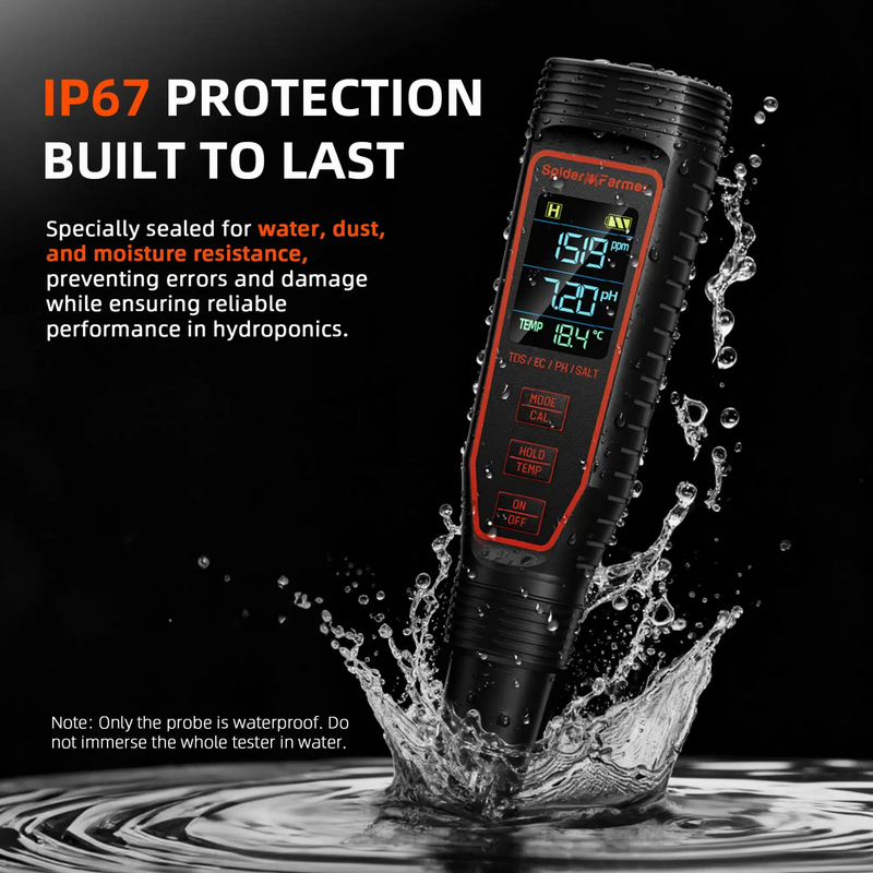 Load image into Gallery viewer, Spider Farmer - 5-in-1 pH Hydroponic Meter Kit – pH, EC, TDS, Temp &amp; Salinity Tester
