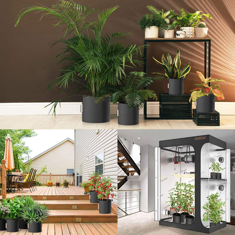 Load image into Gallery viewer, Spider Farmer - 5 Gallon Grow Bags 5-Pack Heavy Duty 300G Fabric Pots with Handles
