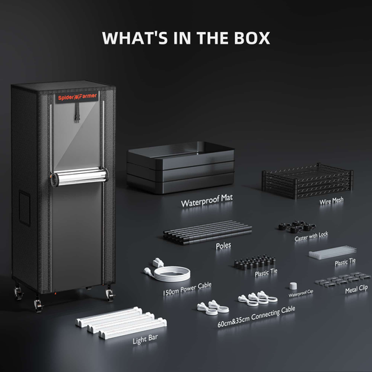 Spider Farmer - 4-Tier Plant Stand with Grow Lights & Indoor Grow Tent – 54W