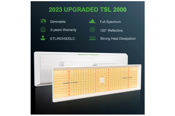 Mars Hydro - TSL2000 Full Spectrum Dimmable (300W) LED Grow Light - 3x5 Coverage