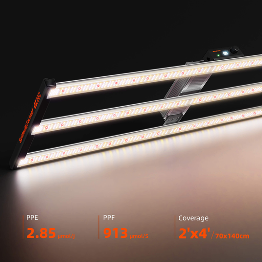 Spider Farmer - SE4500 320W LED Grow Light – App Controlled Full Spectrum 2x4