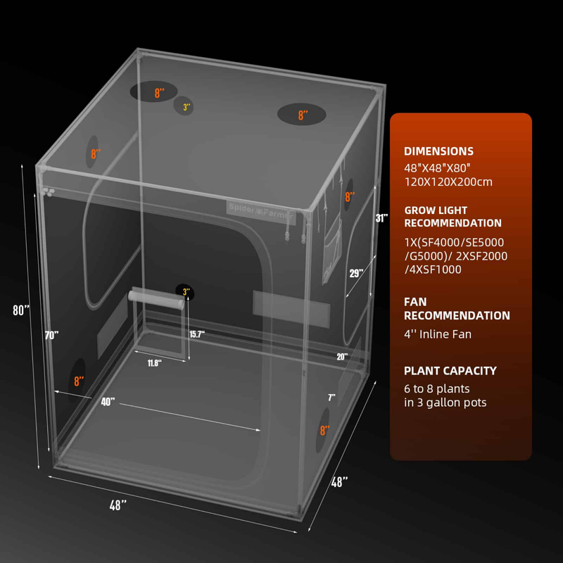 Load image into Gallery viewer, Spider Farmer - 4x4 Grow Tent – 1680D Indoor Grow Tent with Observation Window
