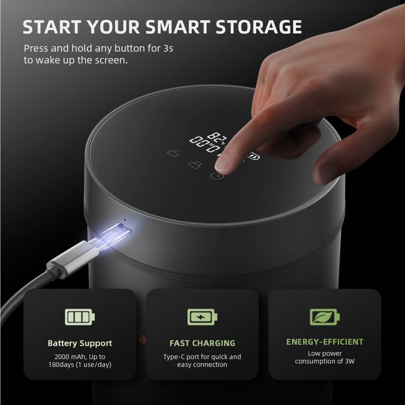 Load image into Gallery viewer, Spider Farmer - 2L Auto-Cure Smart Jar with Vacuum Lid &amp; 62% Humidity Packs
