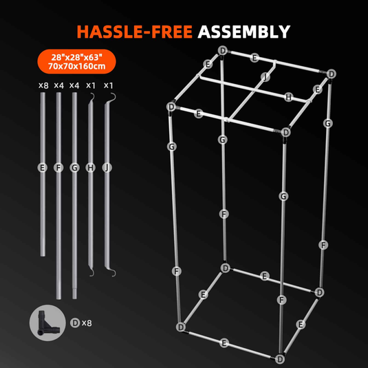 Spider Farmer - 2x2 Grow Tent – 1680D Indoor Grow Tent 70x70x160cm