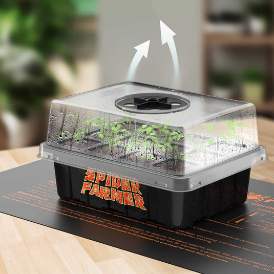 Spider Farmer - Seed Starter Tray Kit 4-Pack with Dome for Seed Germination