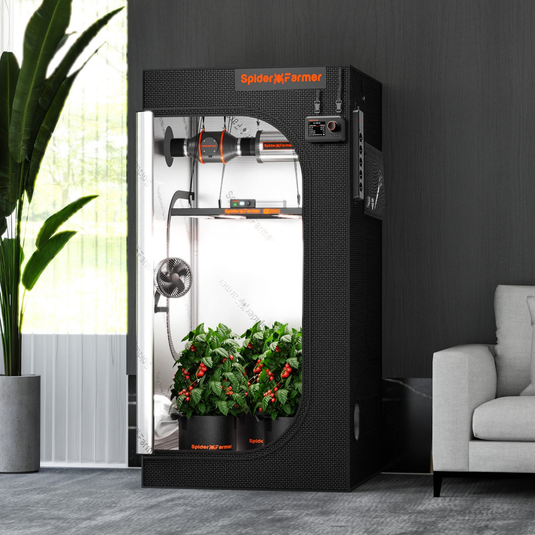 Spider Farmer - 3x3 Grow Tent – 1680D Indoor Grow Tent with Observation Window