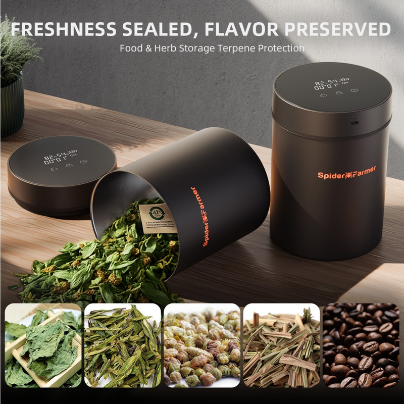 Load image into Gallery viewer, Spider Farmer - 2L Auto-Cure Smart Jar with Vacuum Lid &amp; 62% Humidity Packs
