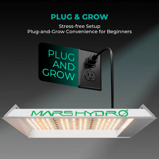 Mars Hydro - TS1000 150W LED Grow Light, Full Spectrum, Dimmable - 2.5x2.5 ft Coverage