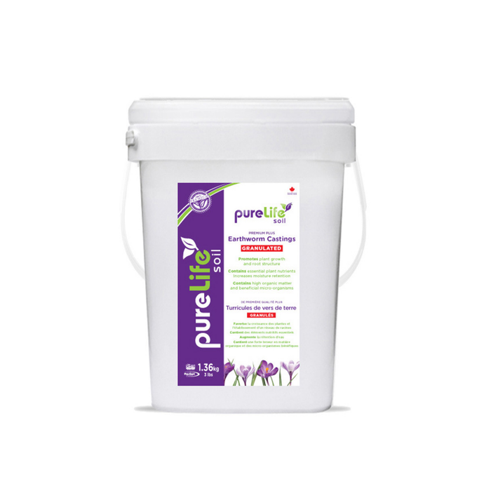 Pure Life Soil - Granulated Worm Castings 1.36kg – Organic Soil Amendment for Healthy Plants