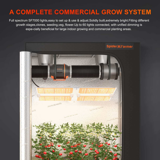 Spider Farmer - SF7000 650W LED Grow Light – Full Spectrum 5x5 Coverage