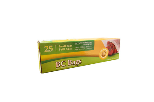 BC Bags - Small (25 Pack) - Smell Proof, Puncture Resistant Storage Bags