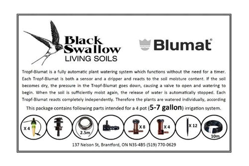 Blumat - Automatic Watering Kit for 4 Plants (5-7 Gallon Pots)