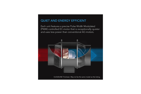AC Infinity - Cloudline T4 Quiet Inline Duct Fan System With Temperature and Humidity Controller 4