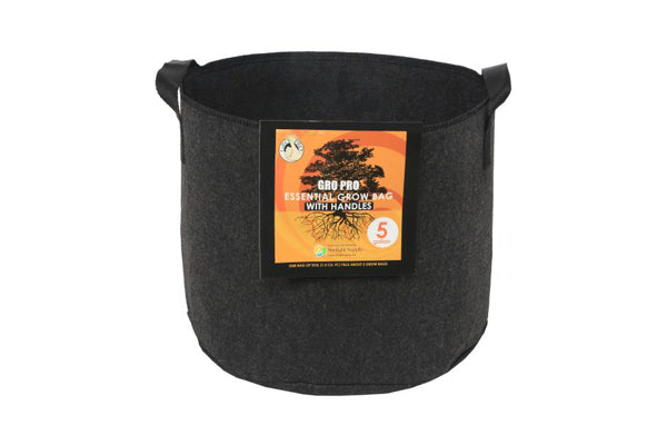 Gro Pro - Essential Round Fabric Pot with Handles - Breathable, Durable, and Convenient