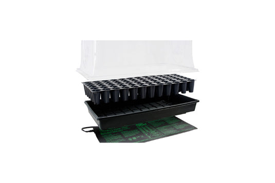 Jump Start Hot House - Heat Mat, Tray, 72-Cell Insert, 7.5" Dome