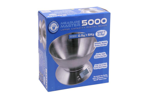 Measure Master 5000g Digital Scale with Bowl